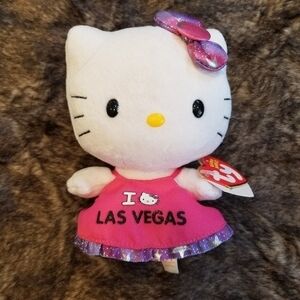 Ty Beanie Babies I ❤ Las Vegas plush Hello Kitty